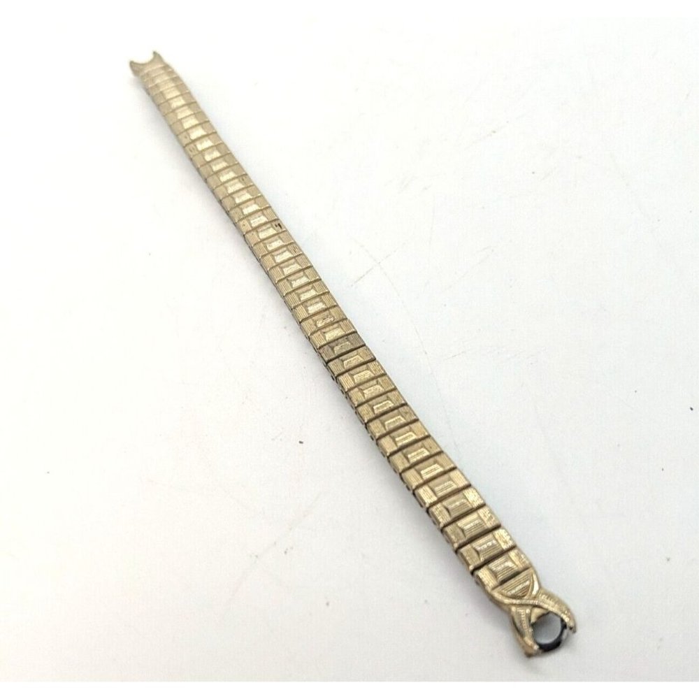 JB Womens Watch Band Expandable Gold Tone Stainless 6mm Ring End 5.5" Long